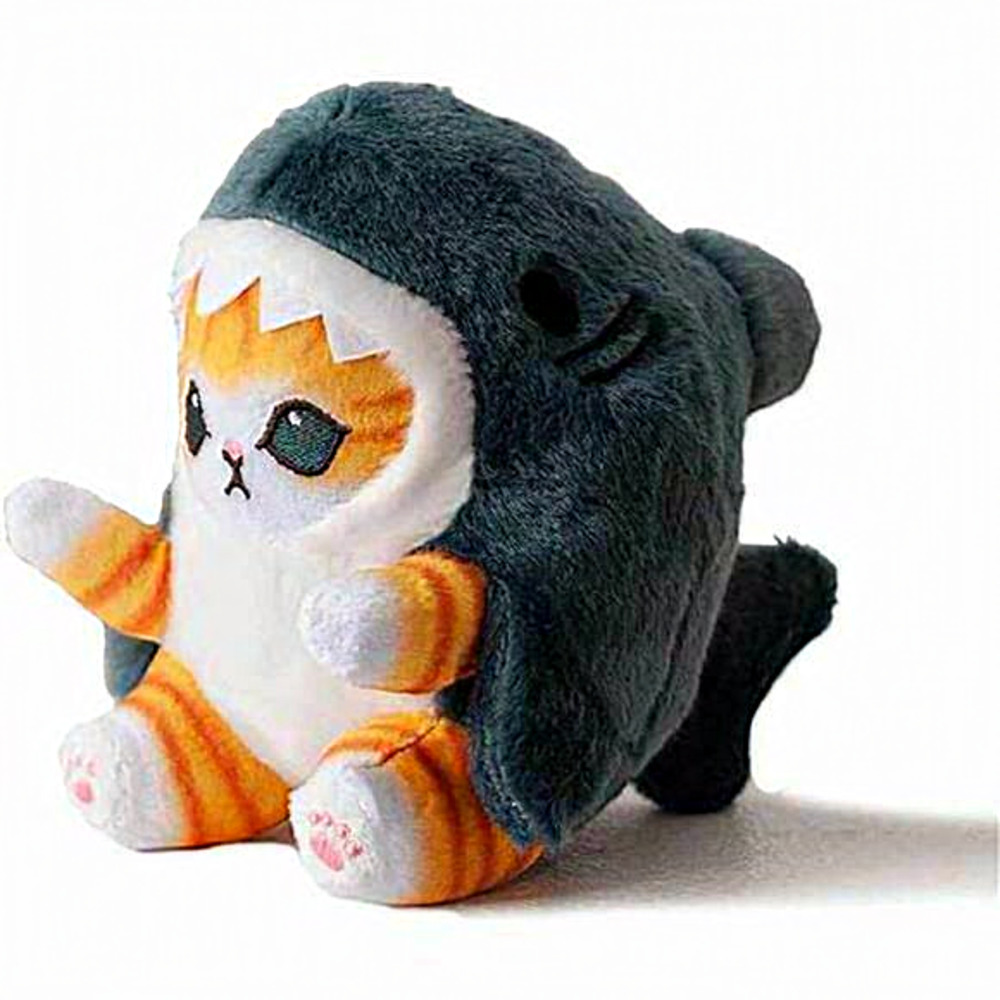 Cute Shark Cat Plush Toy Fried‎ Shrimp Cat Stuffed Animal Plushies Doll 7''